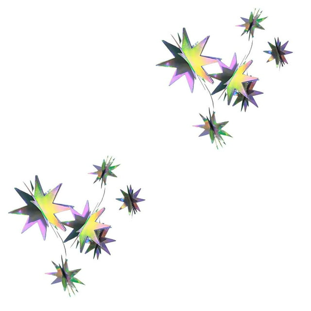 Injueey 1 Juego de decoraciones de estrellas hermosas y exquisitas estrellas colgantes adornos navideños decoración artesanal accesorios de Vistoso 2Conjunto