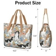 thumbnail image 3 of Tote Bag for Women - Cavalier King Charles Spaniel Dog and Flower Shoulder Bag - Large Utility Work Duffle Bag with Zipper Handbag for Travel, Work, Sprots, 3 of 5
