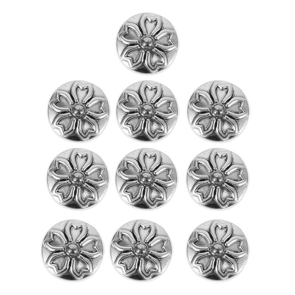 Lock Buckle Silver 10Pcs 0.4x0.4x0.2in