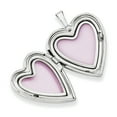 thumbnail image 2 of Sterling Silver Rhodium-plated 20mm Diamond Heart Locket QLS239-18 (25mm x 20mm), 2 of 3