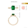 thumbnail image 5 of ANGARA Lab Grown 1.5 Ct Three Stone Emerald & Diamond Engagement Ring for Women in 14K Rose Gold (Size-8x6mm) | May Birthstone, Anniversary, Jewelry Gift for Women | Lab-Grown Emerald Ring, 5 of 8