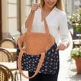 thumbnail image 3 of Pzuqiu Gradient Star Large Capacity Quilted Tote Bag for Women Lightweight Puffer Work Tote Bag Trendy Carryall Work Travel Totes for School Everyday Use Soft Shoulder Handbag, 3 of 7