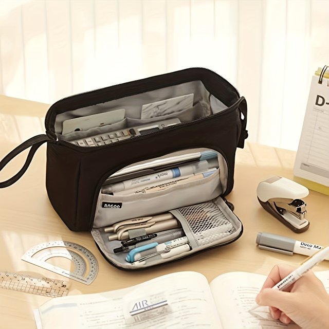 Estuche para lápices de gran capacidad: estuche portátil para bolígrafos de mano para estudiantes, adolescentes y adultos: ¡regalo perfecto para organizar la escuela y la oficina!