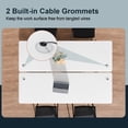 thumbnail image 6 of Modular Conference Room Tables, 4 Pack Folding Conference Tables Mobile Meeting Training Table for Office, Modern Foldable Rolling Seminar Desk(55.1in,White), 6 of 7