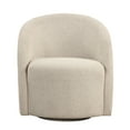 thumbnail image 2 of Lifestyle Solutions Briars Art Deco Style Swivel Accent Chair, Khaki Boucle Fabric, 2 of 5