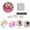 thumbnail image 4 of Uñas postizas francesas cuadradas medianas con pegamento, uñas acrílicas brillantes, cobertura total, uñas postizas, regalo para mujeres y niñas, 24 piezas. Nota: Sin pegamento., 4 of 5