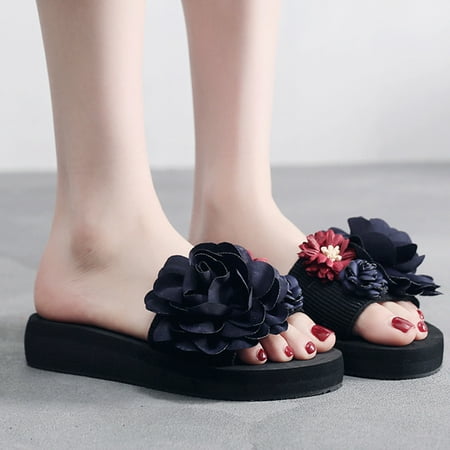 

Slippers Women s Summer Slippers Seaside Vacation Shoes Non-Slip Flat-Bottom Beach Sandal