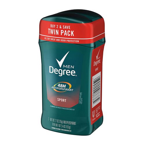 Degree Men Sport 48Hour Antiperspirant & Deodorant Stick, Twin Pack, 2