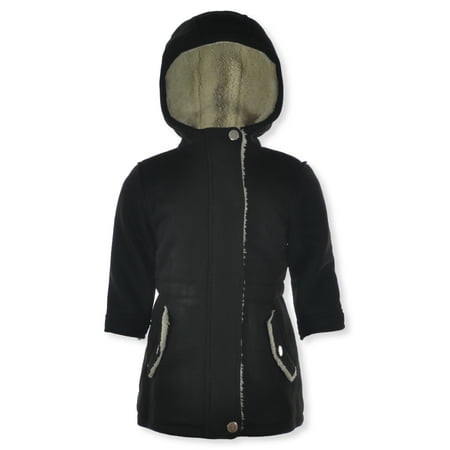 Urban Republic Baby Girls' Sherpa Fleece Jacket - black, 18 months (Infant)
