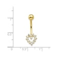 thumbnail image 3 of 10k W/Cz Heart Belly Dangle (26x10) 10k Yellow Gold, 3 of 3