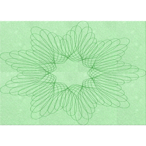 Ahgly Company Indoor Rectangle Patterned Mint Green Area Rugs, 2' x 3'