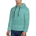 thumbnail image 3 of Lsque Teal Green Glitter Pattern Casual Men's Hoodie,Hooded Sweatshirt with Kangaroo Pocket,Pullover Hoodie-Small, 3 of 7