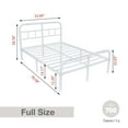 thumbnail image 4 of NNV 14 inch Full Size Metal Bed Frame, 3000 lbs Heavy Duty Support, Noise Free, White, 4 of 7
