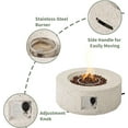 thumbnail image 2 of VENTOPYR Outdoor 28-inch Round Propane Fire Pit Table, 40,000 BTU Concrete Fire Pit (Tank Outside), 2 of 8