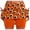 Orange, variant on Halloween Mid Rise Culottes, Women's Athleisure Two-Piece Outfit with Pockets, Comfortable Stretch Pants