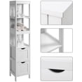 thumbnail image 4 of Kanstar 53" Bathroom Tall Cabinet, Linen Tower, Floor Storage Cupboard, with 2 Drawers and 3 Open Shelves, 4 of 7