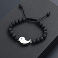 thumbnail image 4 of Yin Yang Ideal Gift Lava Rock Cremation Bracelet for Ashes Yin Yang Adjustable Cord Bracelet for Best Relationship Urn Bracelet, 4 of 7