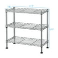 thumbnail image 4 of Tcbosik 3-Tier Heavy Duty Steel Wire Rack, Utility Shelving Unit with Adjustable Shelves, Storage Organizer for Kitchen, Garage, Silver, 4 of 6