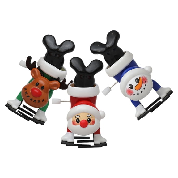 WRITWAA Christmas Party Favors Wind Up Toys Assorted Color PP 3pcs