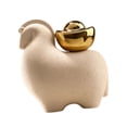 thumbnail image 3 of Figura de caballo de cerámica, escultura animal, dibujos animados, decoración creativa para el hogar moderna Estilo A, 3 of 9