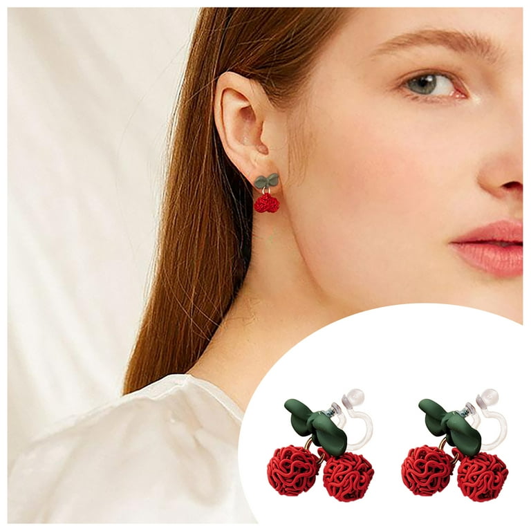 Walmart red best sale earrings