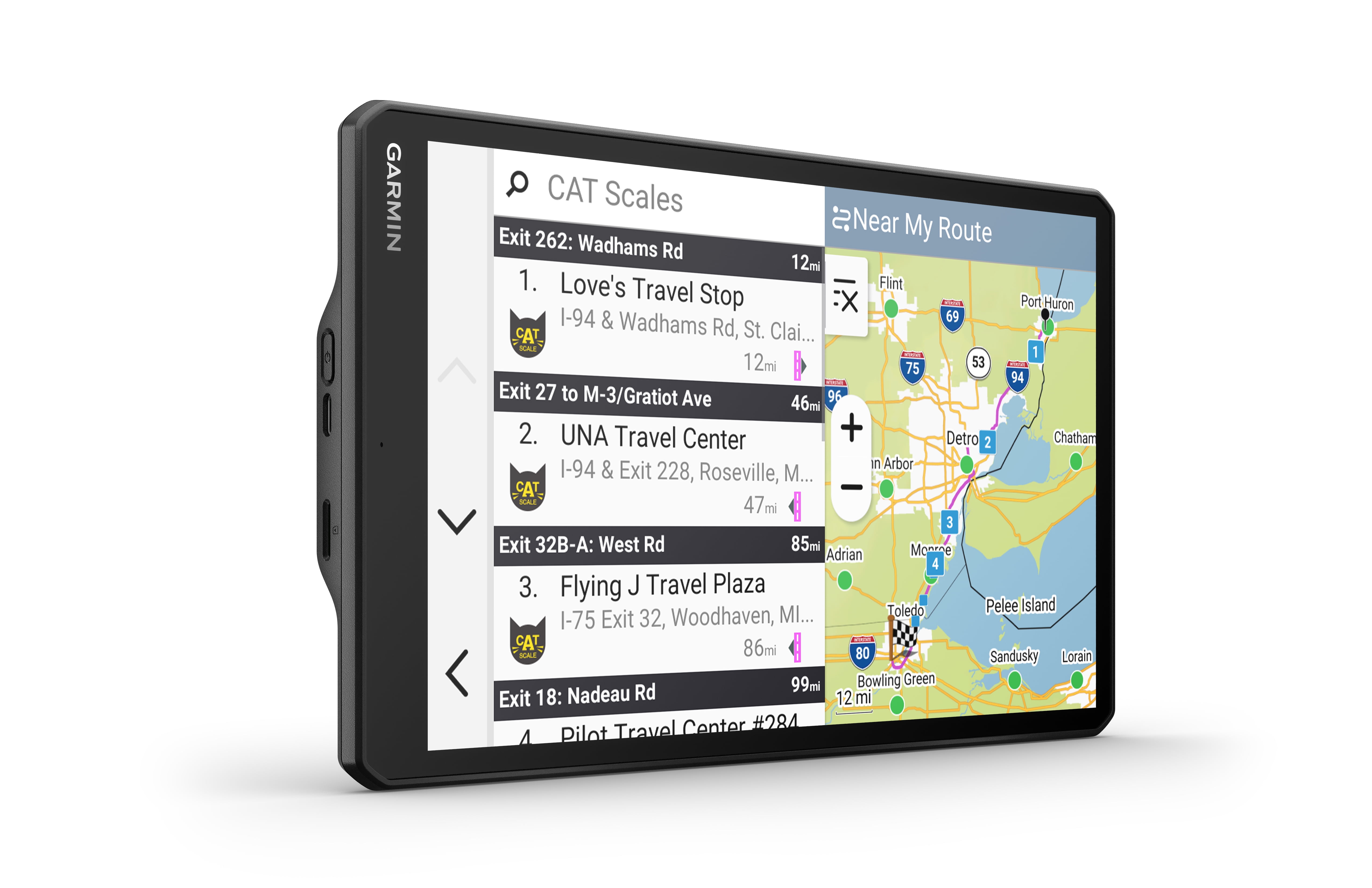 Garmin dēzl™ OTR1020, Extra-Large High-Res 10” GPS Truck Navigator, Custom Truck Routing, Satellite Imagery, Wind Speed, Community-Shared Loading Docks, Dual-Orientation Display