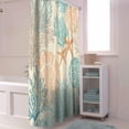 thumbnail image 4 of Shower Curtain Ocean Starfish Shell Coral Shower Curtains for Bathroom Decor Marine Abstract Retro Shower Curtain Sets with Hooks Waterproof Fabric Bath Curtain Standard 72" X 72", 4 of 4
