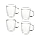 thumbnail image 3 of Taza de vidrio de doble pared de 4 piezas Tazas de bebida de vidrio de borosilicato resistente al calor soplado a mano Taza de café aislada Tazas de 300ml Soledad Taza de café, 3 of 9
