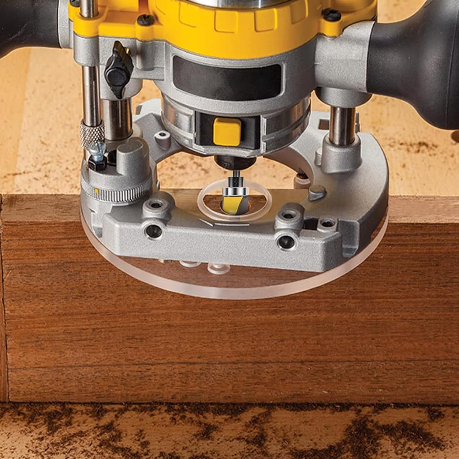 ABCISI Dish Carving Router Bits, 3Pcs 1/4 Inch Shank Bowl and Tray Template Router Bit Set with Ball Bearing, Wood Cutter Designed for Woodworkers (D: 1/2'', 3/4'', 1-1/8'')