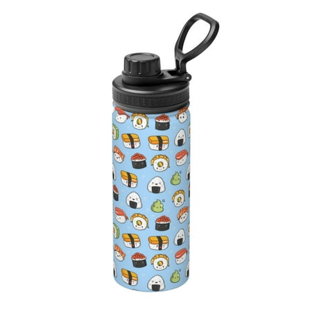 

Ocsxa Kawaii Sushi (2) Print 18oz Stainless Steel Water Bottle Unisex Water Bottle Insulated Sports Water Cup Flask for Cold Water Drinks/Sports/Travel/Car/School
