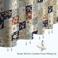 thumbnail image 6 of Pioneer Flower Floral Print Pattern Shower Curtain 72"x84", Bathroom Decorative Shower Curtain Set with 12 Hooks, Waterproof Washable, 6 of 6