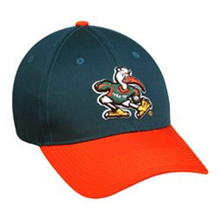 - Miami Hurricanes NCAA OC Sports Green / Orange Hat Cap Adult Men's Adjustable