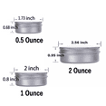 thumbnail image 6 of 12 Pack Aluminum Tin Jar Refillable Containers Aluminum Screw Lid Round Tin Container Bottle for Cosmetic,Lip Balm, Cream Silver, 6 of 7
