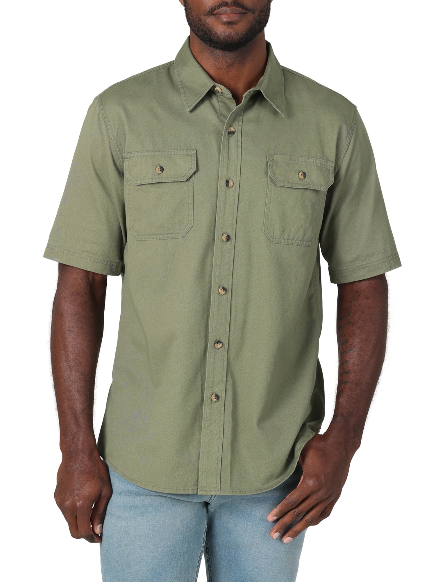 walmart mens wrangler short sleeve shirts