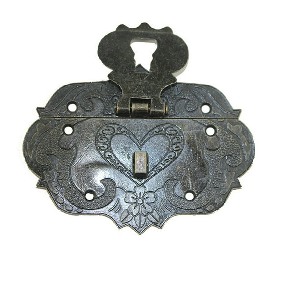 Masteelf 4pcs Antique Clip Clasp Zinc Alloy Lock Catch Latches Hasps for Jewelry Chest Box Suitcase Size