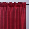 thumbnail image 2 of 3 Pieces Faux Silk Sheer Curtains Solid Color Rod Pocket Drapes for Kitchen Bathroom，Set with 2 Tiers 26x36 inch Each and 1 Valance 52x14 inch, 2 of 5