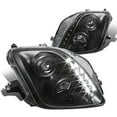 thumbnail image 1 of 1997 - 2001 Honda Prelude Housing LED DRL Strip Projector Headlights - Black, 1 of 1