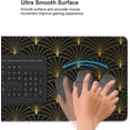 thumbnail image 5 of Gaming Mouse Pad Large Desk Mat,Desk Pad Extended Keyboard Pad,Anti-Slip Rubber Base Mouse Pad for Women Girls Work,Game,Office,Home 35.4"X15.7",Geometric Retro Texture Gold, 5 of 6