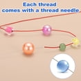 thumbnail image 3 of Uxcell Silk Cord Thread, 5 Pcs Pure Uxcell Silk Beading Thread Cord Size 0.6 mm with the Knotting Pearls Needle Attached, Light Green, 3 of 7