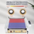 thumbnail image 3 of AKDSteel Stainless Steel Hot Dog Machine & Sausage Grill, 750w Dual Temp Control With Pc Hood Shelf, 3 of 7