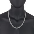 thumbnail image 3 of 8.5mm Chunky Rhodium Plated Flat Cuban Link Curb Chain Necklace, 24 inches + Gift Box, 3 of 7