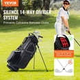 thumbnail image 2 of Bolsa para carrito de golf VEVOR con organizador de 14 posiciones en la parte superior negra, 10 bolsillos, 2 of 9