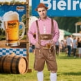 thumbnail image 2 of Alaiyaky Oktoberfest Costume Men Lederhosen Beer Costume Outfit Men for Costume German, 2 of 4