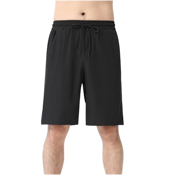YLSDY Fashion Men's Beach Cargo Shorts Waist Drawstring Lightweight Casual Short with Pockets Summer Outdoor Wear Athletic Pants Black XXXL