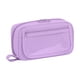 thumbnail image 2 of Large Capacity Pencil Case Organizer | Multifunctional Cloth Pen Holder | Zippered Bag for Office & Travel | Stationery Storage Box | 21x12x7cm | Coffee Purple Green Black | 1 Pc, 2 of 6