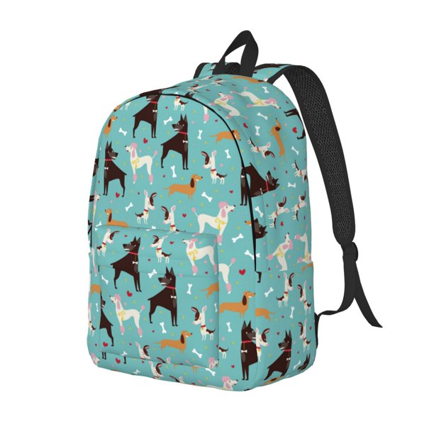 Fotbe Cute Dog Mochila de Lona con Estampado, Mochila Duradera, Mochila Versátil de Alta Calidad, Mochila Compacta Vintage-Medium