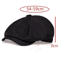 thumbnail image 3 of Gorra octogonal para hombre, de lino fino, transpirable, para primavera y verano, boina informal retro para hombre, gorra de pintor para hombre y mujer, 3 of 6
