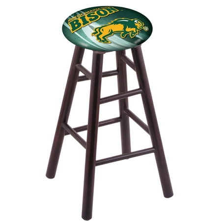 Maple Set Bar Stool Maple Bar Stool in Dark Cherry Finish with North Dakota State Seat by the Holland Bar Stool Co. ()