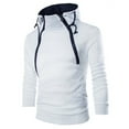 thumbnail image 1 of LoyisViDion Men'S Autumn Color Matching Splicing Jacket Sweater Casual Jacket White 10(XL), 1 of 7
