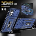 thumbnail image 5 of For Motorola Moto G22 2022 6.5", Hybrid Rugged PC Shell 360°Rotating Holder/Kickstand Camera Slide Car Mount Anti-fall Airbags Military-Grade Shockproof Anti-fingerprint Case,Navyblue, 5 of 7